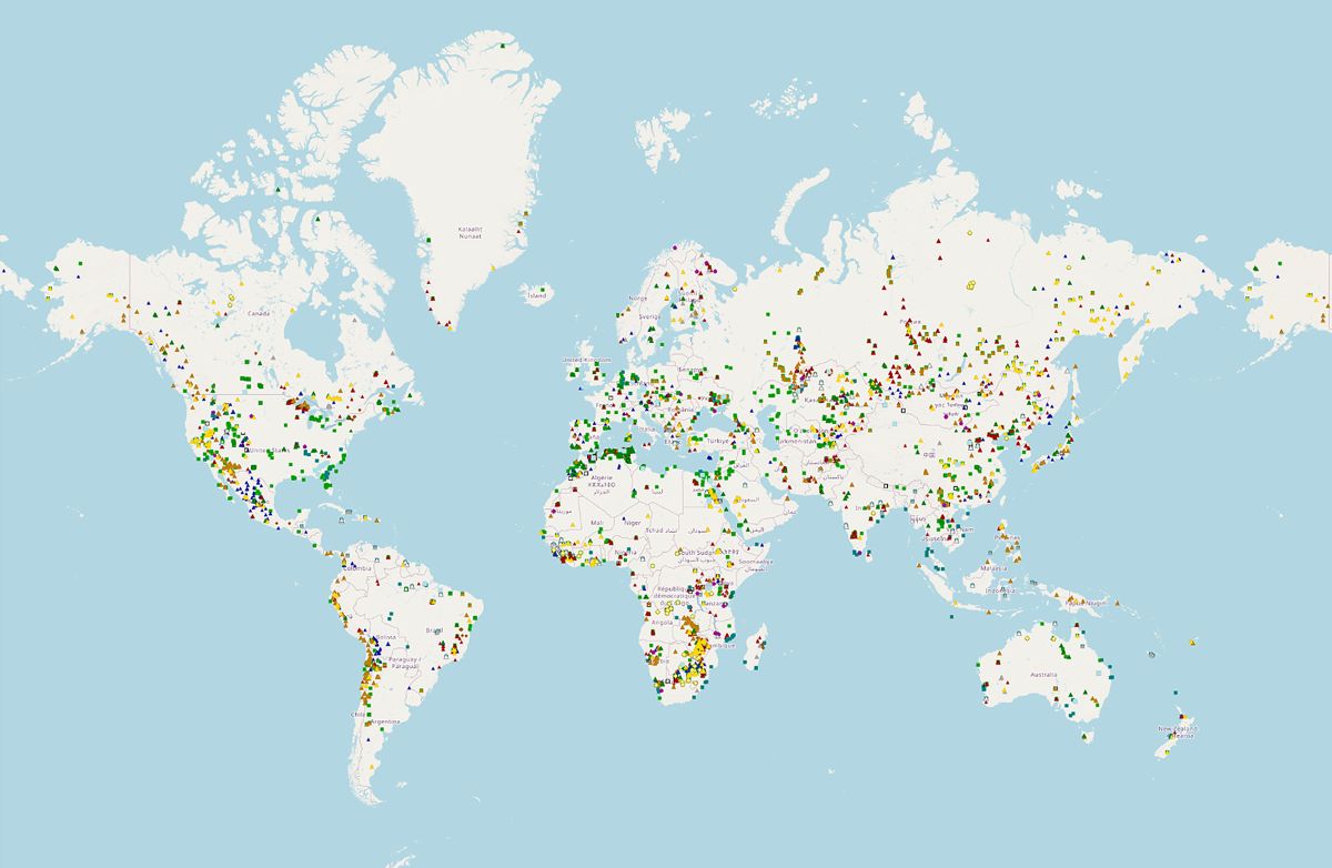 Mineral Deposit Map of the world