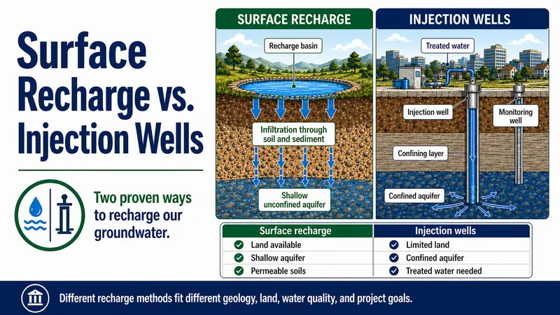 Surface Recharge vs. Injection Wells