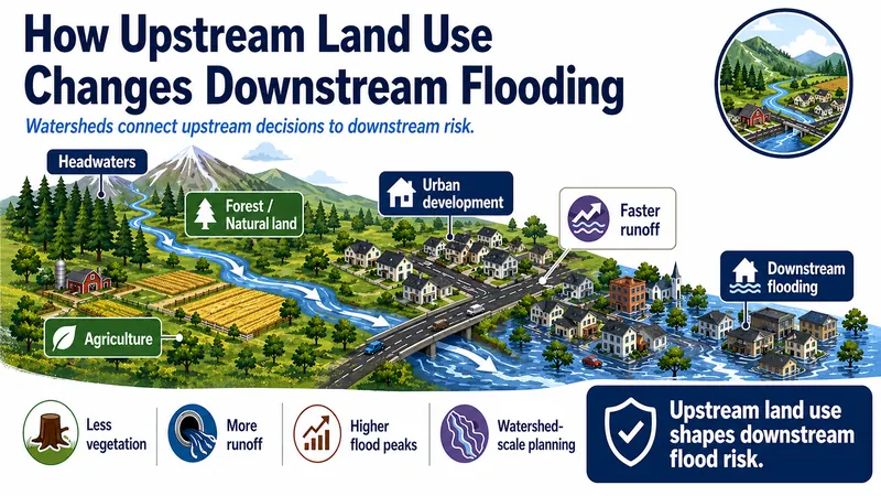 How Upstream Land Use Changes Downstream Flooding