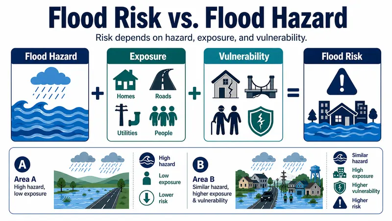 Why Flood Risk Is Not the Same as Flood Hazard