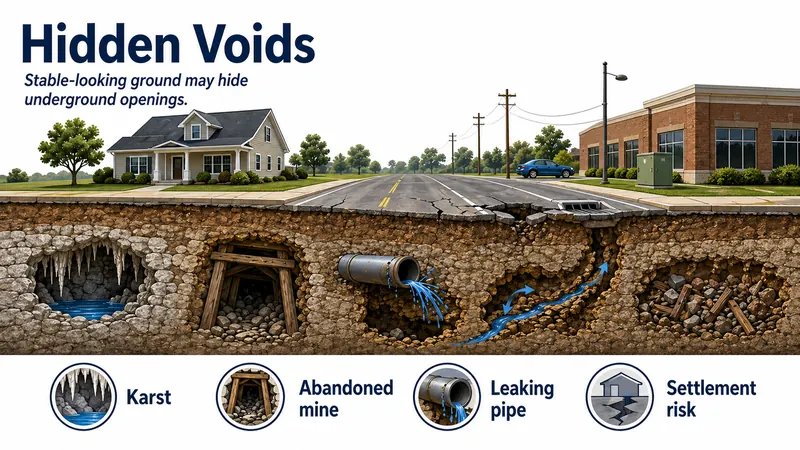 When the Ground Has Hidden Voids