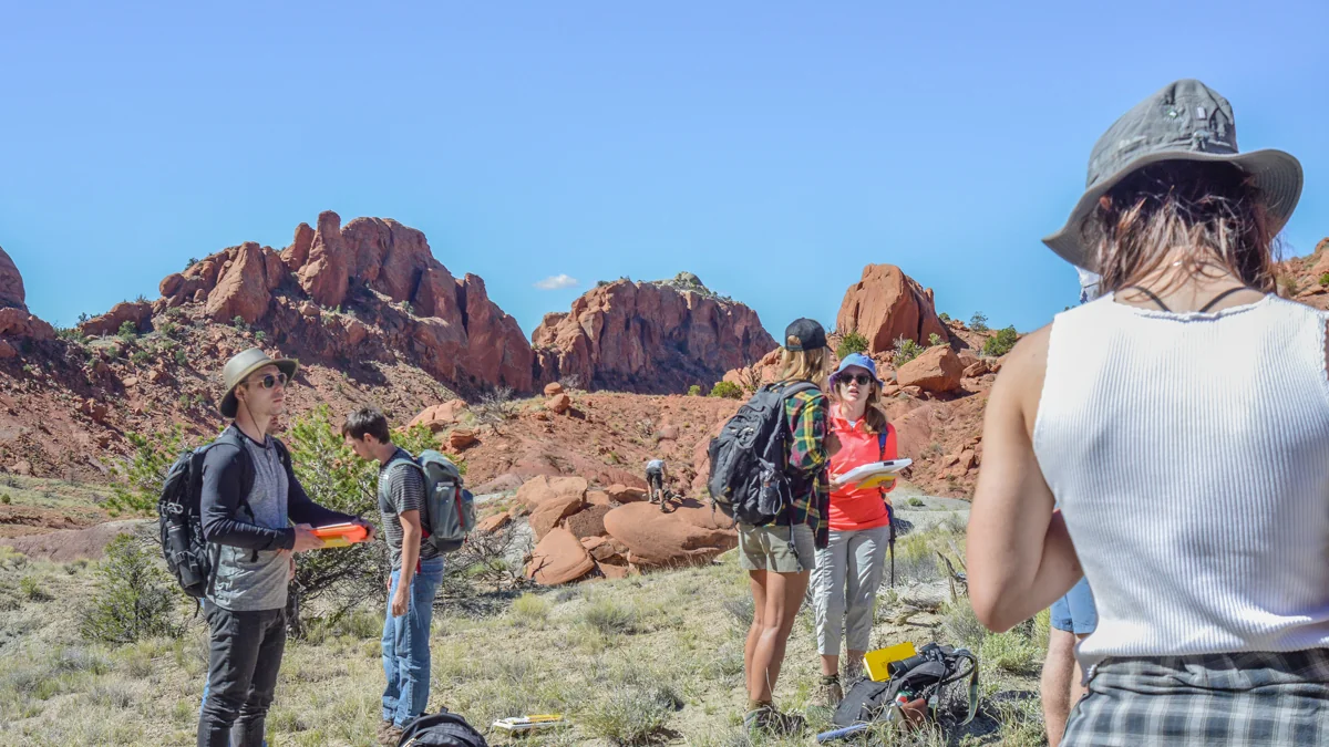 Geoscience students at field camp.