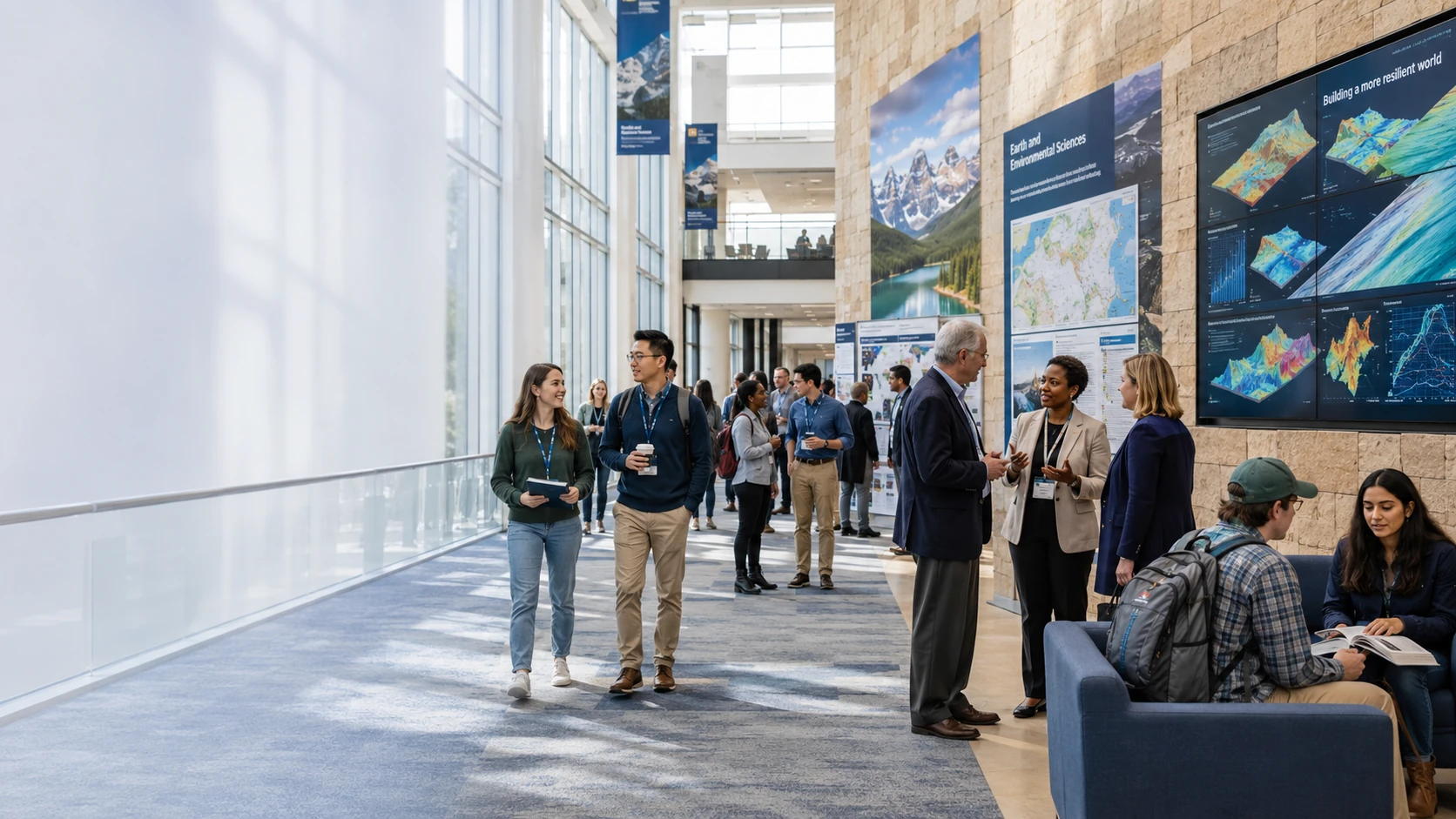 Geoscientists at a conference.