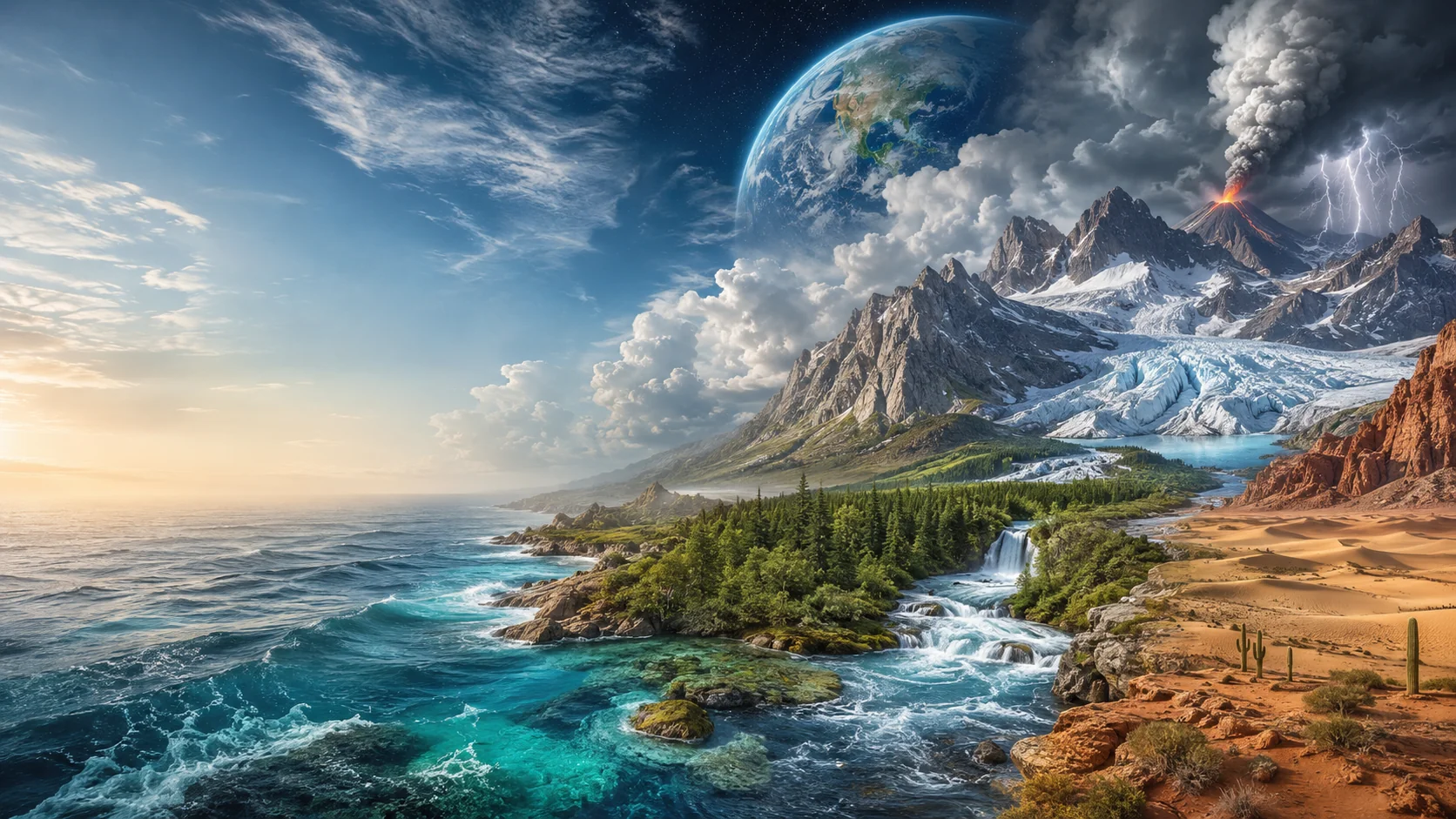 A collage of earth system.