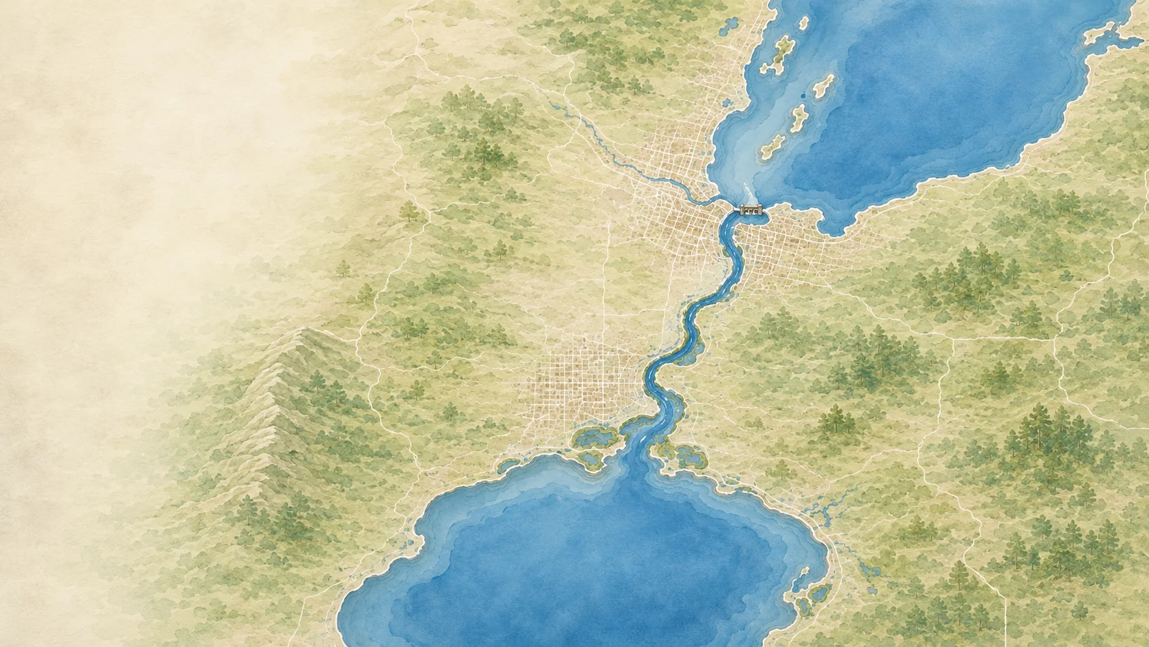 Map of the Fox River.