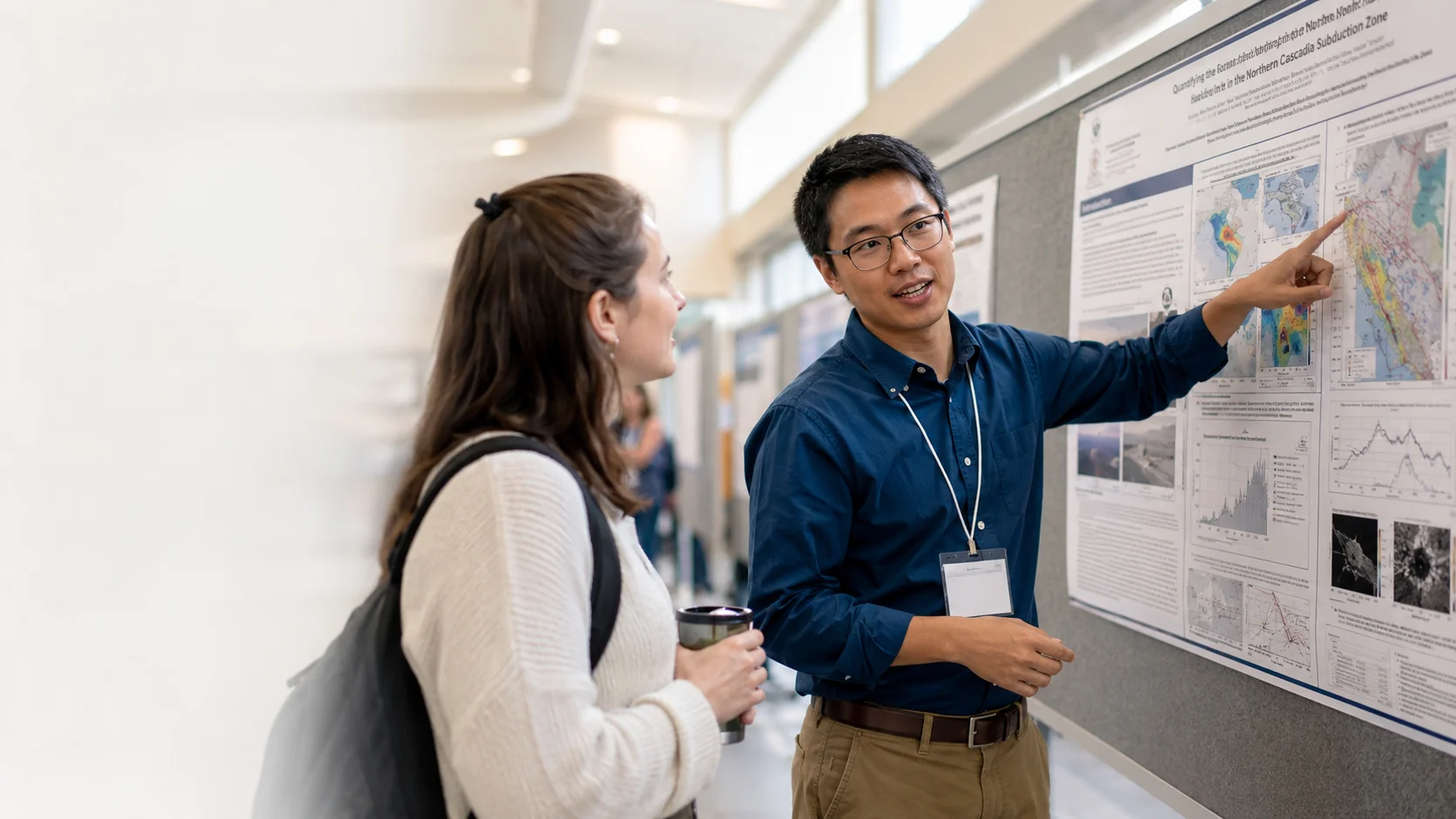 Students and early-career geoscientists at conference.