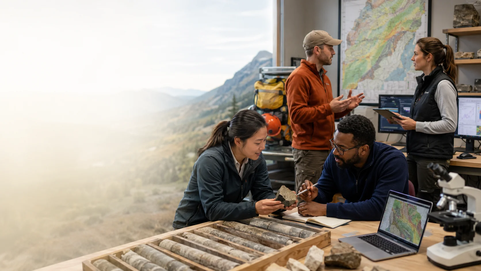 Students and professionals exploring career pathways in geoscience.