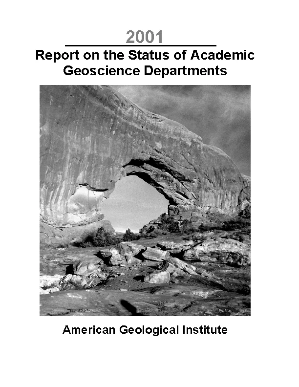 2001 Report on the Status of Academic Geoscience Departments